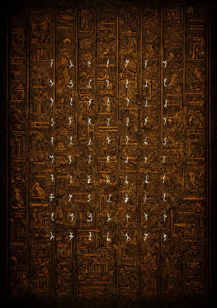 Clandestinus symbolic manuscript page